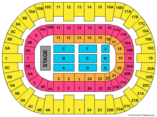 Valley View Casino Center Seating Chart